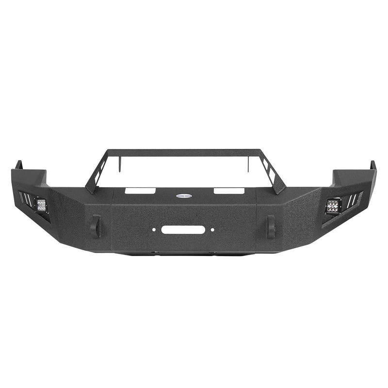 Load image into Gallery viewer, 2009-2012 Ram 1500 Full Width Steel Front Bumper w/ Winch Plate & LED Lights- Hooke Road