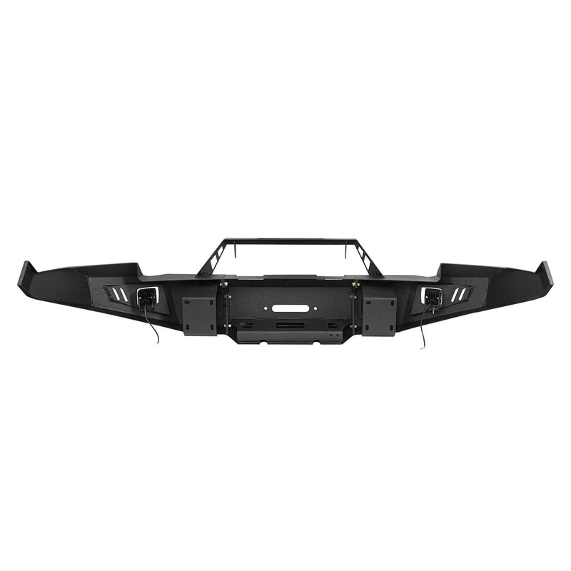 Load image into Gallery viewer, 2009-2012 Ram 1500 Full Width Steel Front Bumper w/ Winch Plate & LED Lights- Hooke Road