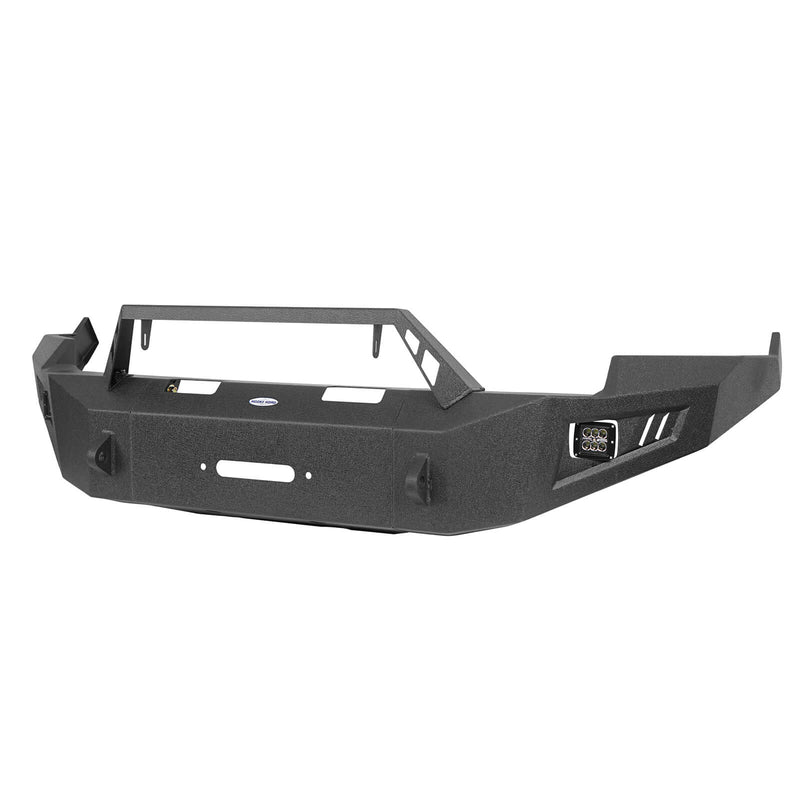 Load image into Gallery viewer, 2009-2012 Ram 1500 Full Width Steel Front Bumper w/ Winch Plate & LED Lights- Hooke Road
