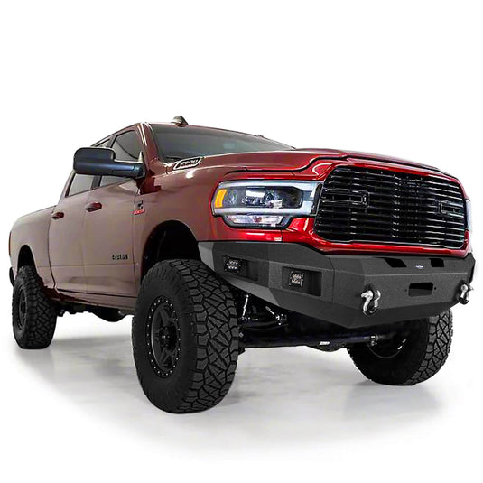 Dodge Ram 2500 Full Width Front Bumper DiscoveryⅠFront Bumper w/Winch Plate & LED Spotlights for 2019-2021 Dodge Ram 2500 BXG6300 4