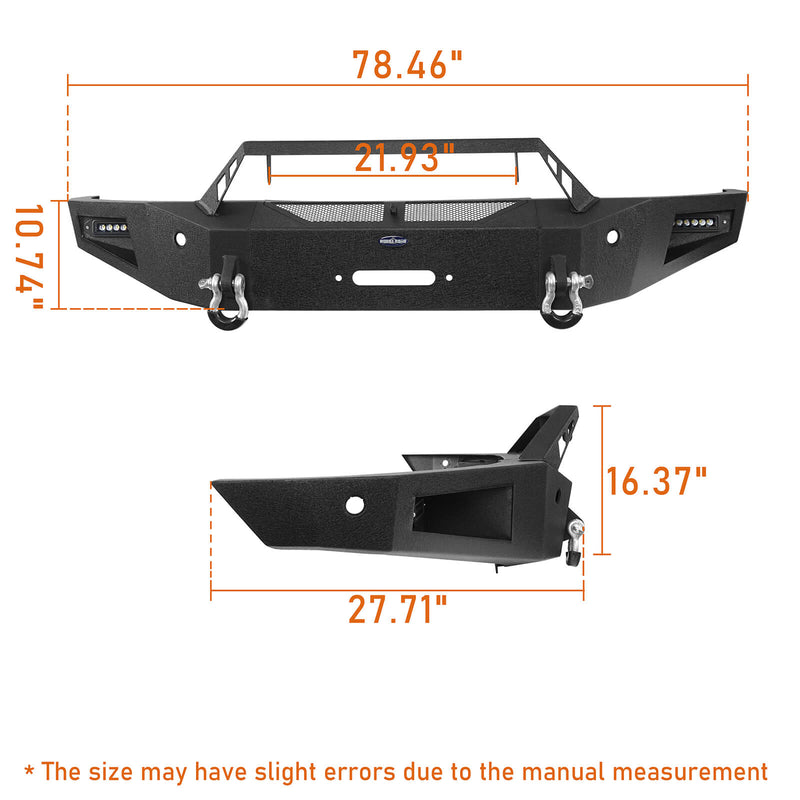 Load image into Gallery viewer, Dodge Ram 1500 Full Width Front Bumper DiscoveryⅠFront Bumper with Winch Plate for Dodge Ram 1500 Rebel BXG6011 14