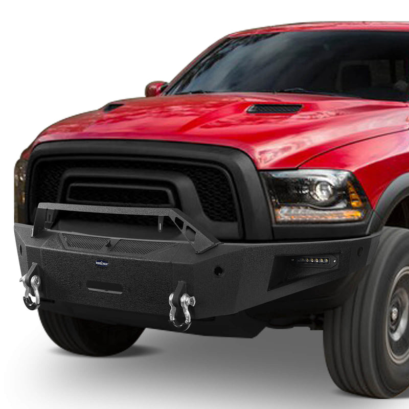 Load image into Gallery viewer, Dodge Ram 1500 Full Width Front Bumper DiscoveryⅠFront Bumper with Winch Plate for Dodge Ram 1500 Rebel BXG6011 4