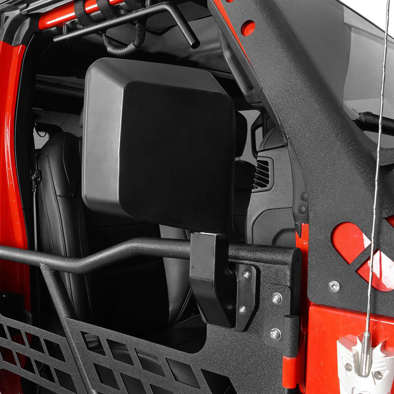 Load image into Gallery viewer, Hooke Road Half Door Side Mirrors for 1997-2020 Jeep Wrangler TJ JK JL & 2020 Gladiator JT u-Box Offroad MMR10016 6