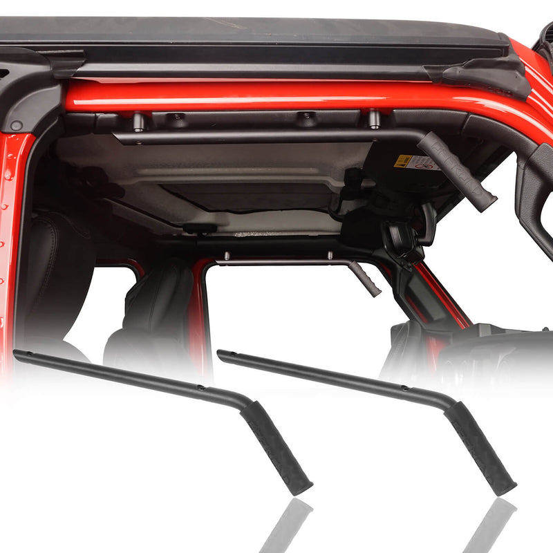 Load image into Gallery viewer, Hookeroad Jeep JL Hardtop Front Grab Handles for 2018-2021 Jeep Wrangler JL & 2020-2021 Jeep Gladiator JT Jeep Gladiator JT Hard Top Grab Handles MMR32201SHO 1