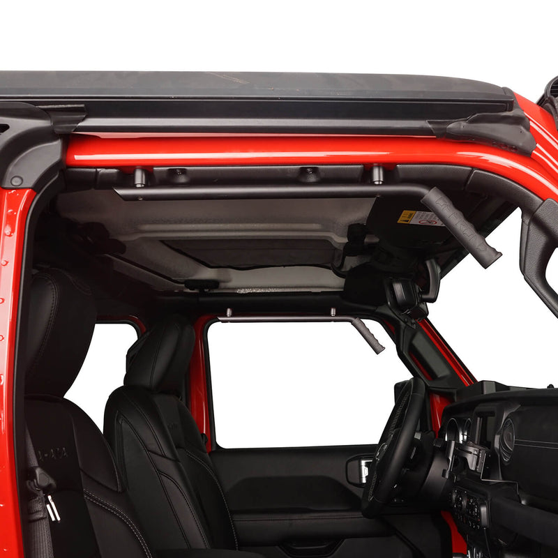 Load image into Gallery viewer, Hookeroad Jeep JL Hardtop Front Grab Handles for 2018-2021 Jeep Wrangler JL & 2020-2021 Jeep Gladiator JT Jeep Gladiator JT Hard Top Grab Handles MMR32201SHO 2
