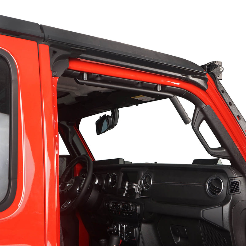 Load image into Gallery viewer, Hookeroad Jeep JL Hardtop Front Grab Handles for 2018-2021 Jeep Wrangler JL & 2020-2021 Jeep Gladiator JT Jeep Gladiator JT Hard Top Grab Handles MMR32201SHO 4