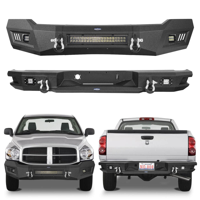 Load image into Gallery viewer, HookeRoad Ram 1500 Front Bumper_Rear Bumper Combo Kit for 2006-2008 Ram1500 BXG65006503-2