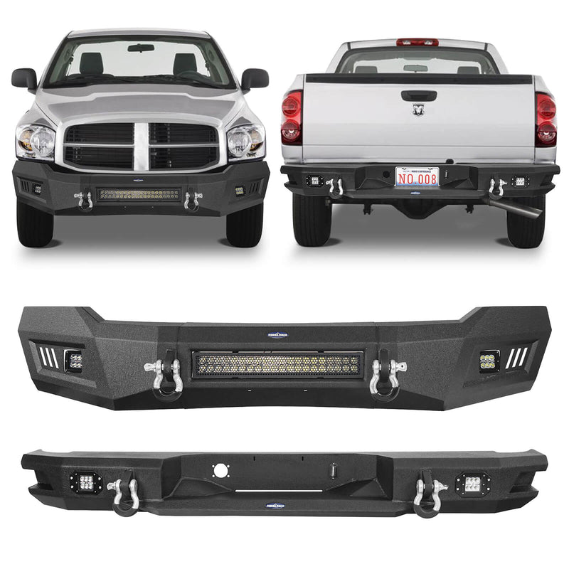Load image into Gallery viewer, HookeRoad Ram 1500 Front Bumper_Rear Bumper Combo Kit for 2006-2008 Ram1500 BXG65006503-3