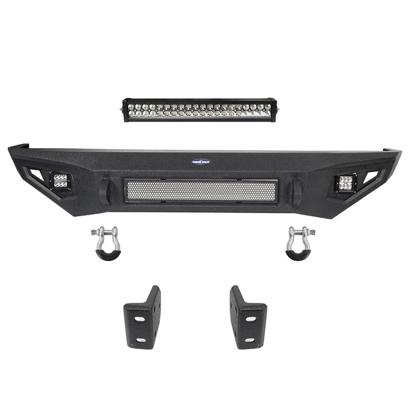 Load image into Gallery viewer, Jeep Cherokee XJ Front Bumper XJ Full Width Bumper with LED Light Bar for Jeep Cherokee BXG9032 12