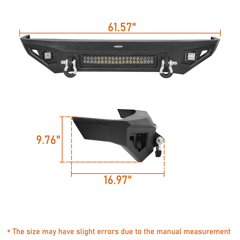 Load image into Gallery viewer, Jeep Cherokee XJ Front Bumper XJ Full Width Bumper with LED Light Bar for Jeep Cherokee BXG9032 13