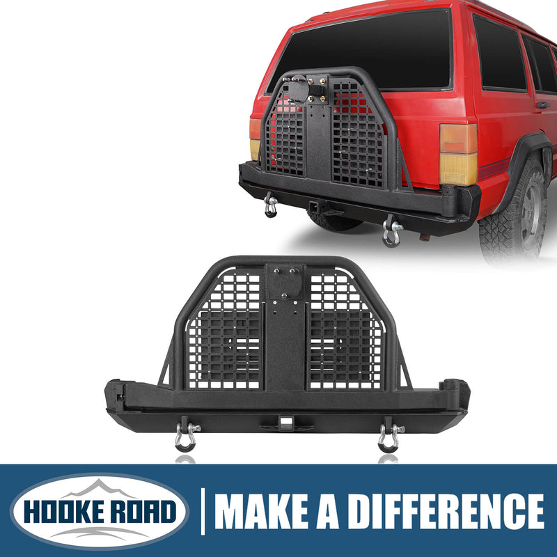 Load image into Gallery viewer, Rear Bumper w/ Swing Out Tire Carrier &amp; Foldable Table(84-01 Jeep Cherokee XJ) - Hooke Road
