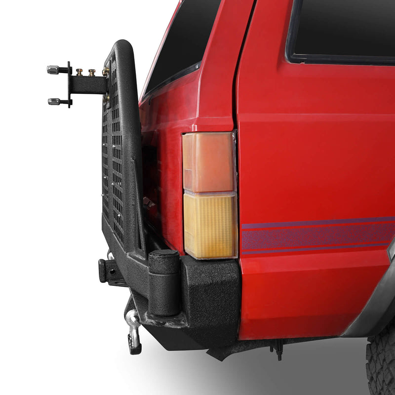 Load image into Gallery viewer, Rear Bumper w/ Swing Out Tire Carrier & Foldable Table(84-01 Jeep Cherokee XJ) - Hooke Road