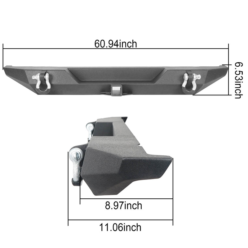 Load image into Gallery viewer, Hooke Road Rear Bumper Back Bumper(76-86 Jeep Wrangler CJ-7)