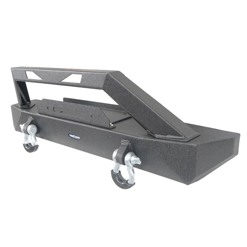 Load image into Gallery viewer, Hooke Road Jeep CJ Stubby Front Bumper with Winch Plate for 1976-1986 Jeep Wrangler CJ u-Box Offroad Jeep CJ Bumpers BXG9015 5