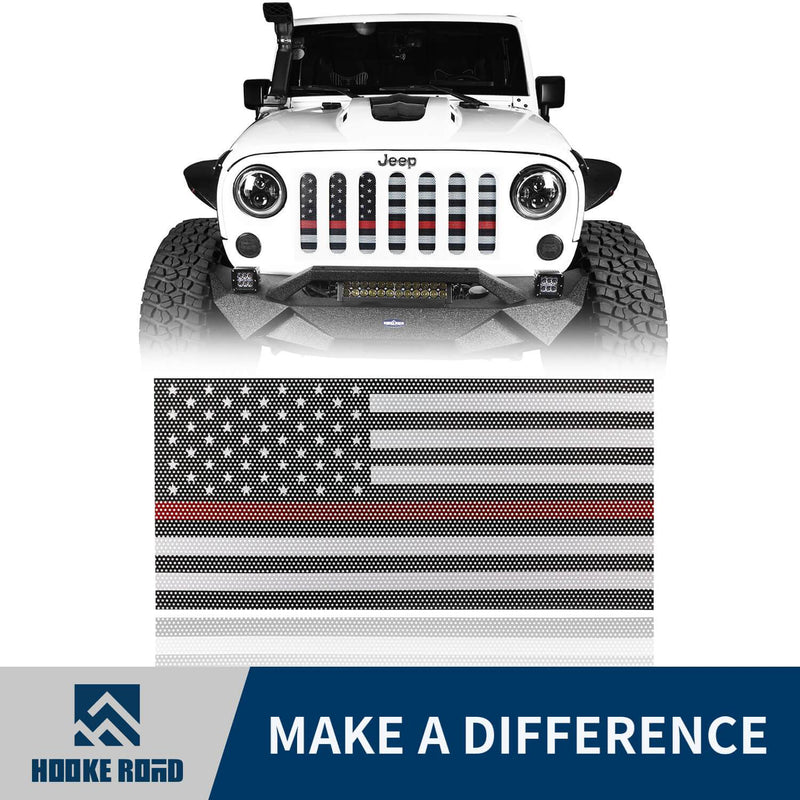 Load image into Gallery viewer, Hooke Road US Flag Grille Mesh Insert Old Glory Insert(07-18 Jeep Wrangler JK)