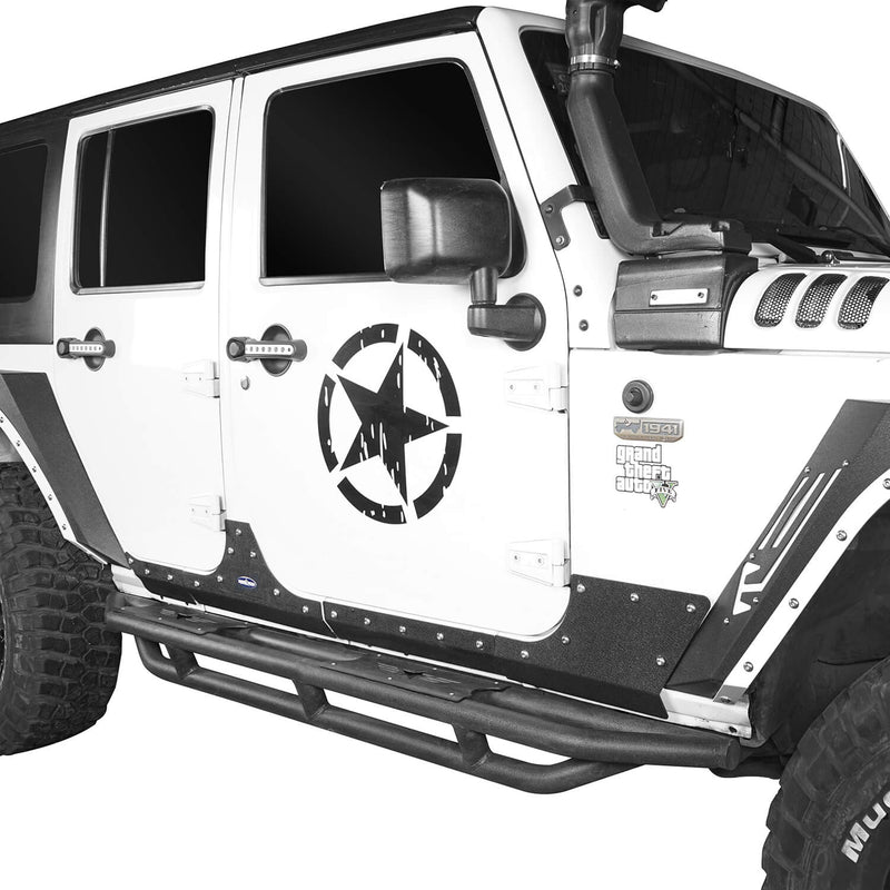 Load image into Gallery viewer, Hooke Road Jeep JK Armour Fender Flares Body Armor Cladding for Jeep Wrangler JK 2007-2018 BXG208BXG213 Jeep Accessories u-Box offroad 6