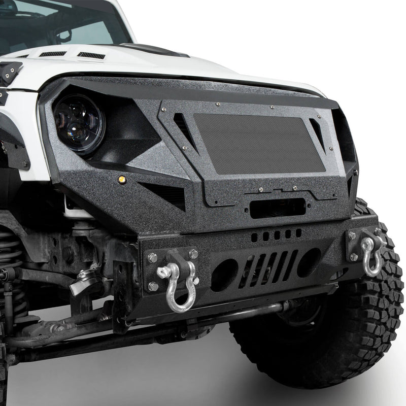 Load image into Gallery viewer, Hooke Road Offroad Aftermarket Front Bumpers For 2007-2018 Jeep Wrangler JK/JKU