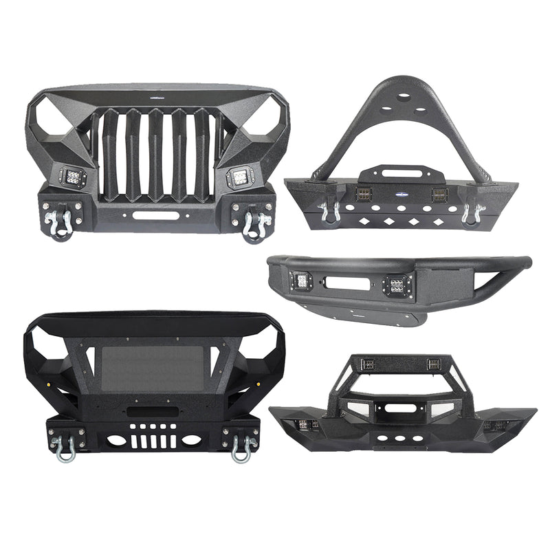 Load image into Gallery viewer, Hooke Road Offroad Aftermarket Front Bumpers For 2007-2018 Jeep Wrangler JK/JKU