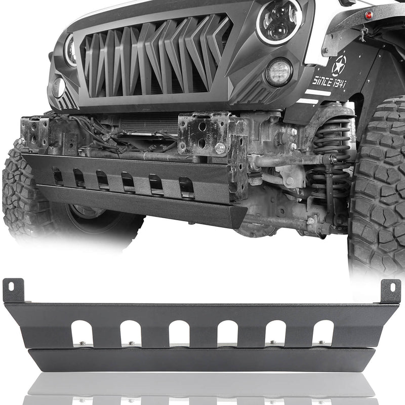 Load image into Gallery viewer, Hooke Road Black Steel Front Skid Plate(07-18 Jeep Wrangler JK)