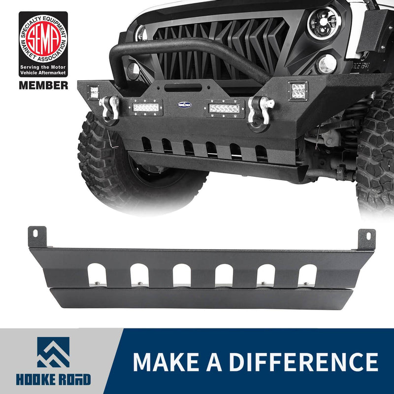 Load image into Gallery viewer, Hooke Road Jeep JK Front Skid Plate Textured Black Steel for Jeep Wrangler JK 2007-2018 BXG204 u-Box offroad 1