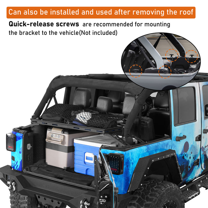 Load image into Gallery viewer, Jeep JK & JL Interior Cargo Rack (07-22 Wrangler 4 doors Hardtop) - Hooke Road BXG.2073-S 9