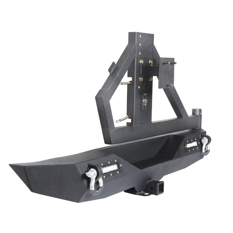 Load image into Gallery viewer, Hooke Road Different Trail Rear Bumper w/Tire Carrier & LED Floodlights(07-18 Jeep Wrangler JK)