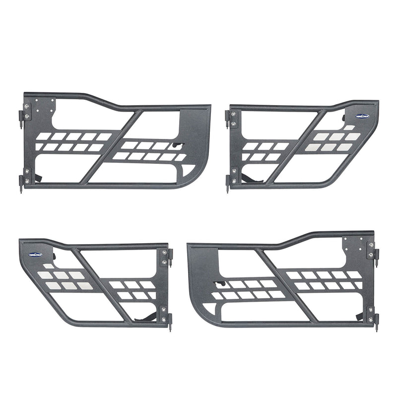 Load image into Gallery viewer, Hooke Road Jeep JK Running Boards and Tubular Half Doors Combo for Jeep Wrangler JK 2007-2018 BXG106136 Jeep JK Side Steps Jeep Tube Doors Jeep Half Doors 12