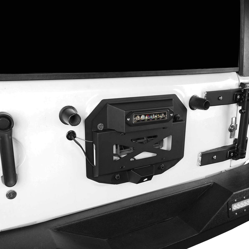 Load image into Gallery viewer, Hooke Road Jeep JK Spare Tire Delete License Plate for 1997-2006 Jeep Wrangler JK bxg20116 10