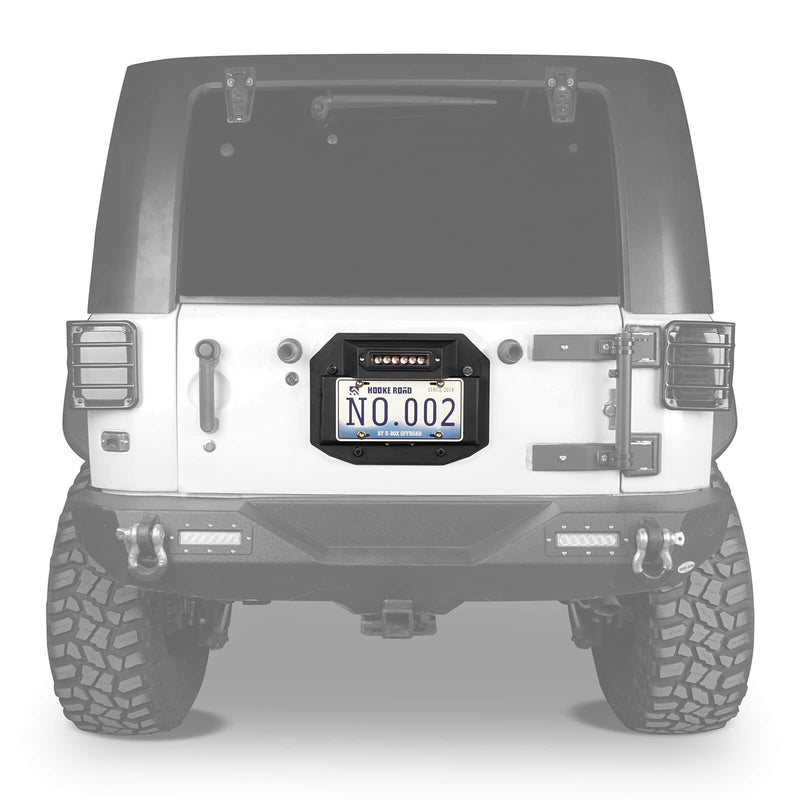 Load image into Gallery viewer, Hooke Road Jeep JK Spare Tire Delete License Plate for 1997-2006 Jeep Wrangler JK bxg20116 13