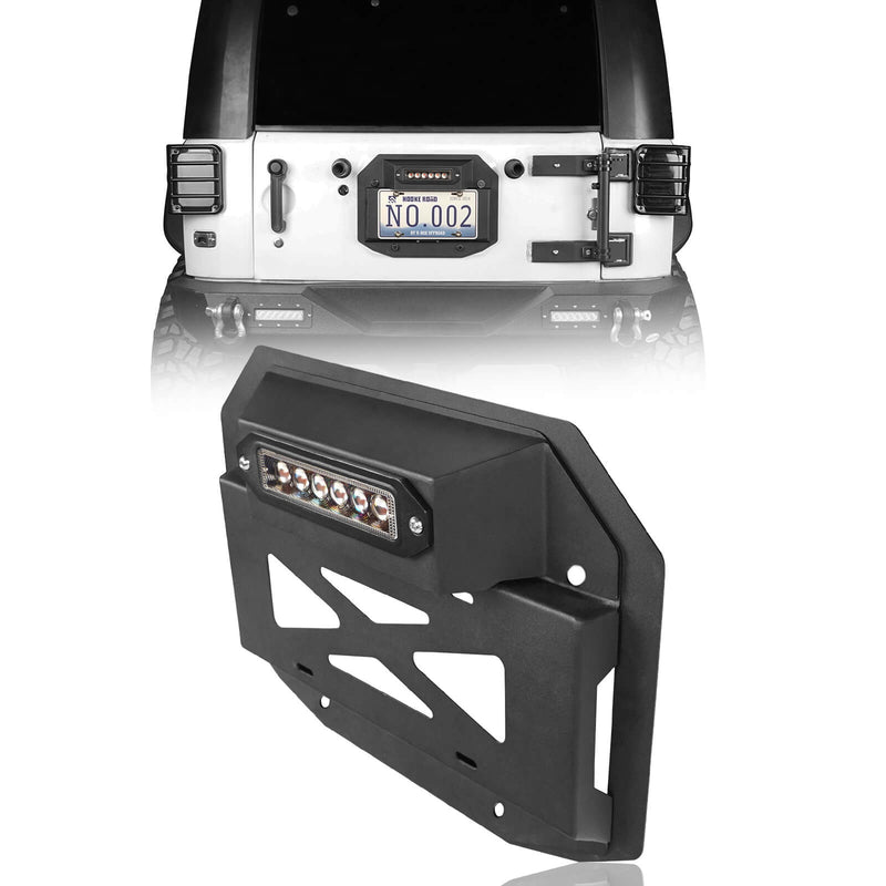 Load image into Gallery viewer, Hooke Road Jeep JK Spare Tire Delete License Plate for 1997-2006 Jeep Wrangler JK bxg20116 2