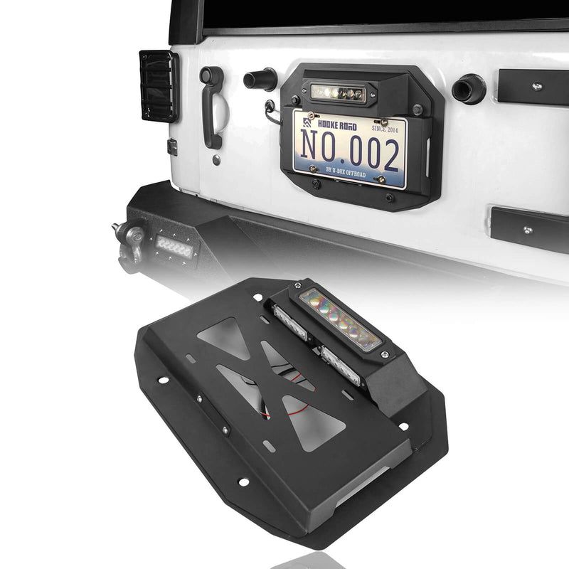 Load image into Gallery viewer, Hooke Road Jeep JK Spare Tire Delete License Plate for 1997-2006 Jeep Wrangler JK bxg20116 4