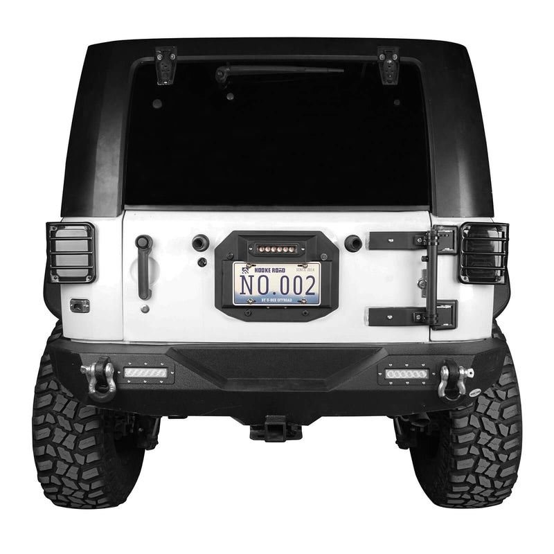 Load image into Gallery viewer, Hooke Road Jeep JK Spare Tire Delete License Plate for 1997-2006 Jeep Wrangler JK bxg20116 9