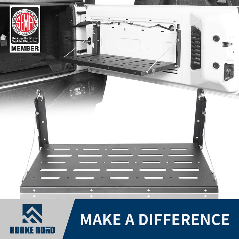 Load image into Gallery viewer, Jeep JK Tailgate Table Foldable Table Storage Cargo Shelf for Jeep Wrangler JK 2007-2018 MMR1789 Jeep JK Interior Storage 1