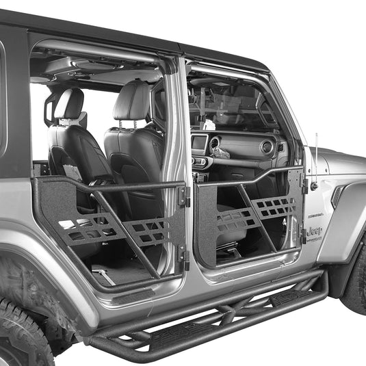 Hooke Road 4 Door Tubular Door & Running Boards(18-25 Jeep Wrangler JL)