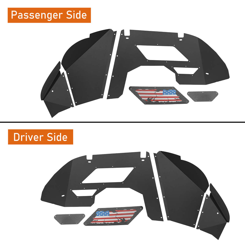Load image into Gallery viewer, Jeep JL & JT Distressed National Flag Front Inner Fender Liners(18-22 Wrangler & 20-22 Gladiator ) - Hooke Road BXG.3037S 10