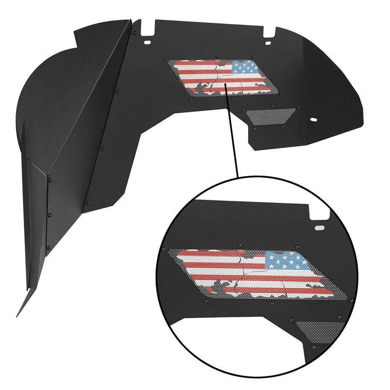 Load image into Gallery viewer, Jeep JL & JT Distressed National Flag Front Inner Fender Liners(18-22 Wrangler & 20-22 Gladiator ) - Hooke Road BXG.3037S 9