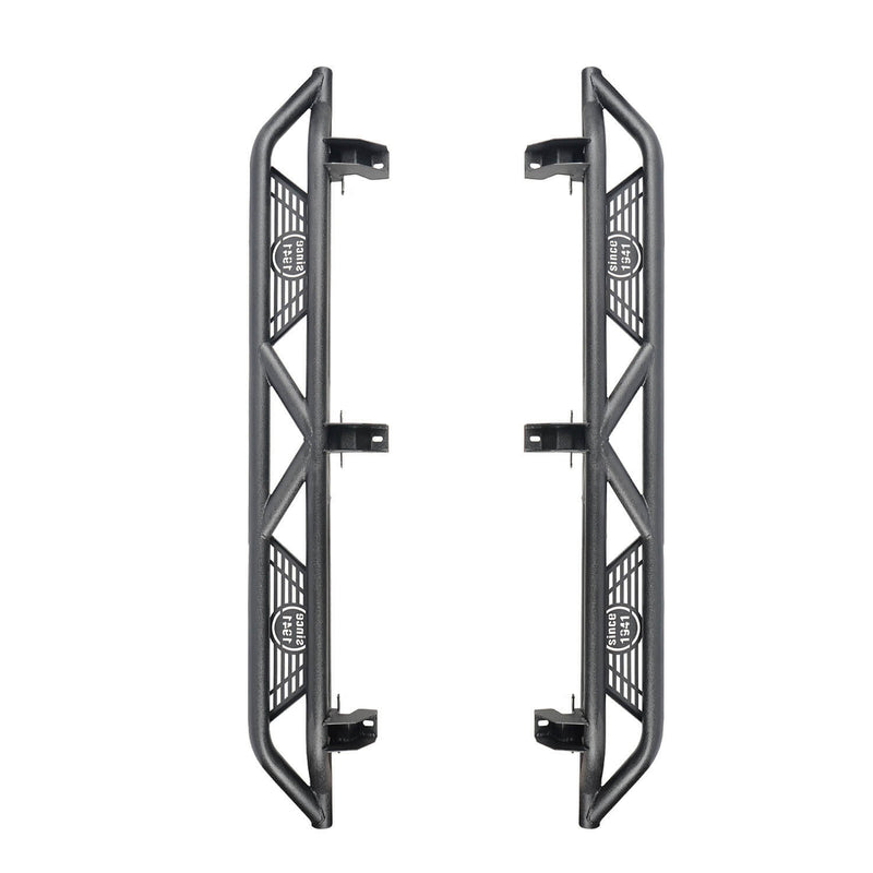 Load image into Gallery viewer, Hooke Road Jeep JL Side Steps 4-Door Running Boards Nerf Bars Rock Rails with Steps Rock Sliders for Jeep Wrangler JL BXG3006 16
