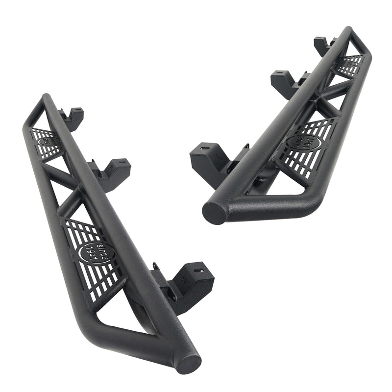 Load image into Gallery viewer, Hooke Road Jeep JL Side Steps 4-Door Running Boards Nerf Bars Rock Rails with Steps Rock Sliders for Jeep Wrangler JL BXG3006 17