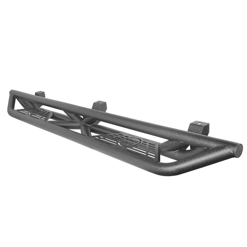 Load image into Gallery viewer, Hooke Road Tube Side Steps Running Boards w/"SINCE 1941" Logo(18-25 Jeep Wrangler JL 4 Door)