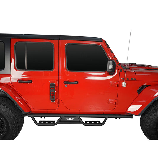 Hooke Road Side Steps Running Boards (18-25 Jeep Wrangler JL 4-Door)