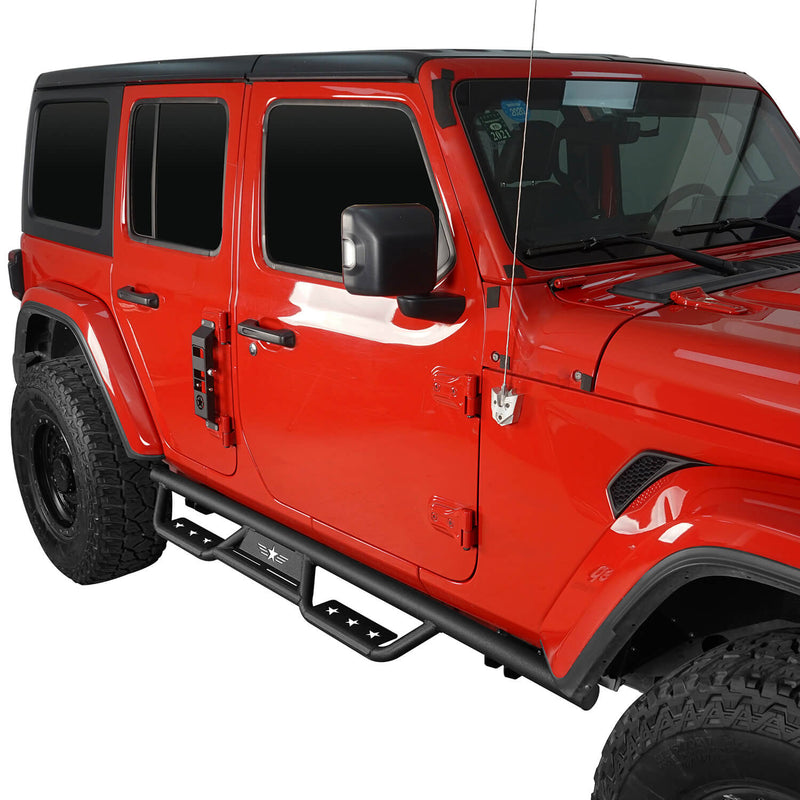 Load image into Gallery viewer, Hooke Road Side Steps Running Boards (18-25 Jeep Wrangler JL 4-Door)