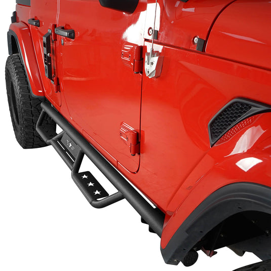 Hooke Road Side Steps Running Boards (18-25 Jeep Wrangler JL 4-Door)