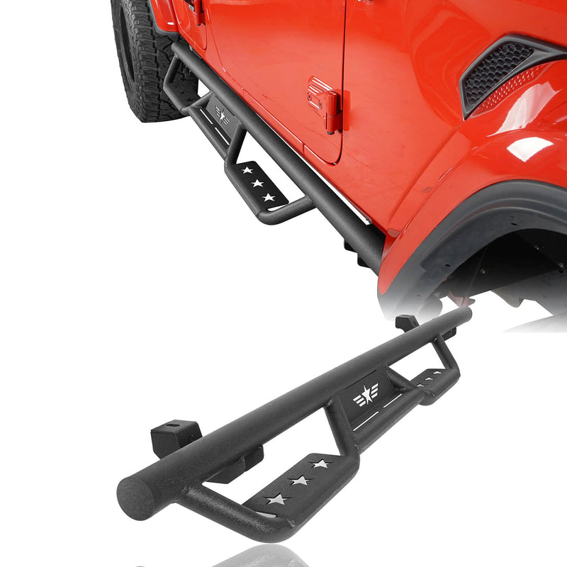 Load image into Gallery viewer, Hooke Road Side Steps Running Boards (18-25 Jeep Wrangler JL 4-Door)
