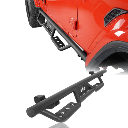 Hooke Road Side Steps Running Boards (18-25 Jeep Wrangler JL 4-Door)