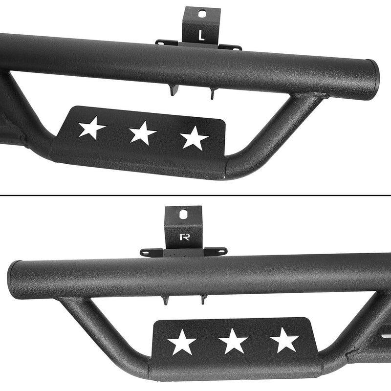 Load image into Gallery viewer, Hooke Road Mad Max Front Bumper with Grill & Side Steps(18-25 Jeep Wrangler JL 4-Door)