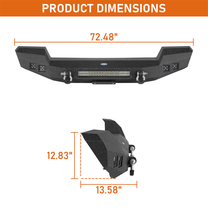 Load image into Gallery viewer, Jeep Wrangler&Gladiator Climber Full Width Front Bumper(18-23 JL & 20-23 JT) BXG.3011-S 6