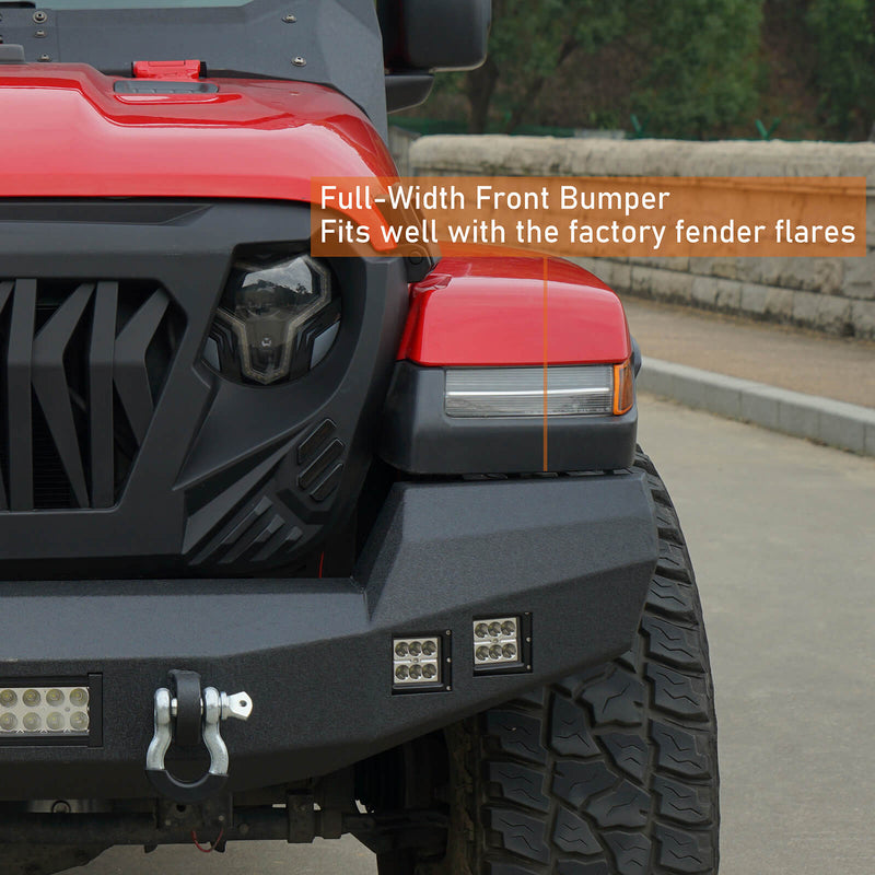 Load image into Gallery viewer, Jeep Wrangler&Gladiator Climber Full Width Front Bumper(18-23 JL & 20-23 JT) BXG.3011-S 9