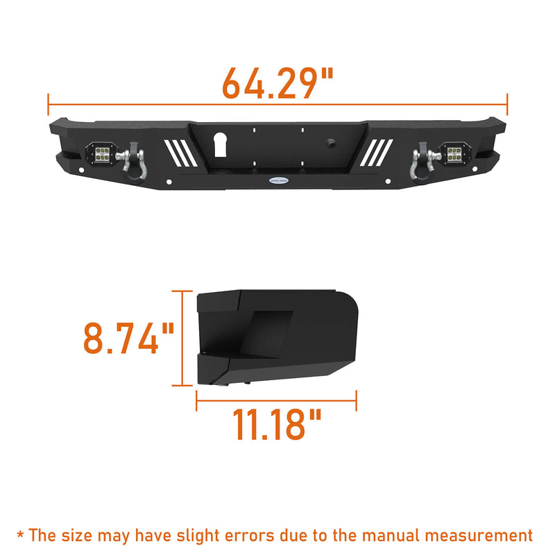Load image into Gallery viewer, Jeep Gladiator Rear Bumper Aftermarket Replacement (20-23 JT) - Hooke Road BXG.7010-S 12