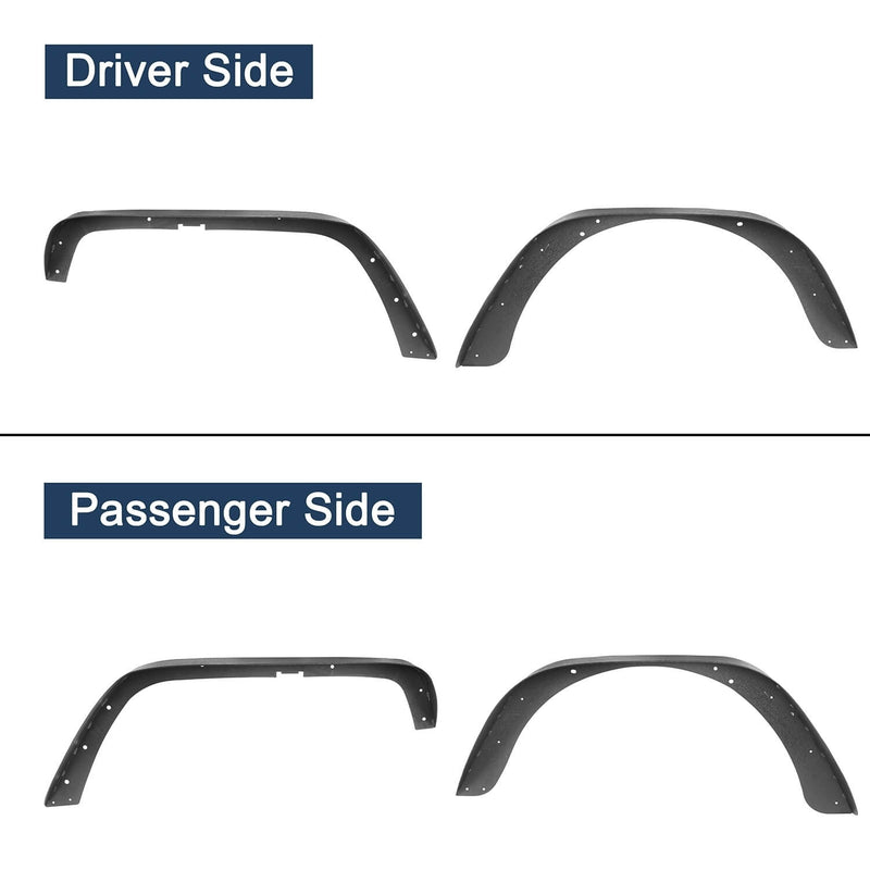 Load image into Gallery viewer, Hooke Road Front & Rear Flat Fender Flares(97-06 Jeep Wrangler TJ)