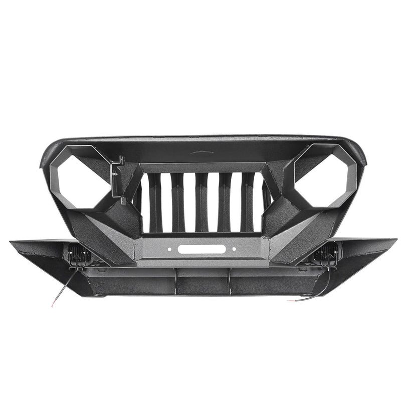 Load image into Gallery viewer, Hooke Road Jeep TJ Front Bumper Grille Guard Winch Plate for 1997-2006 Jeep Wrangler TJ u-Box Offroad Jeep Wrangler Front bumper Jeep Front bumper Jeep Wrangler Accessories BXG214 7